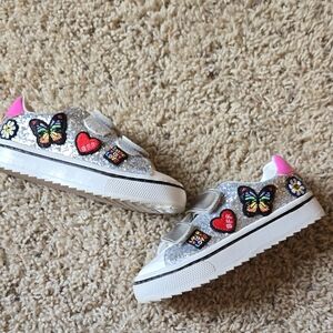 Steve Madden Silver Pink Sneakers with Playful Design